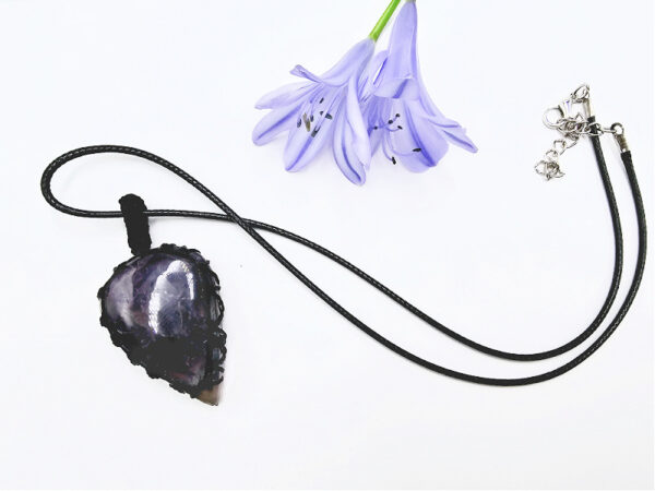 Amethyst Necklace Braided Drop - Image 2