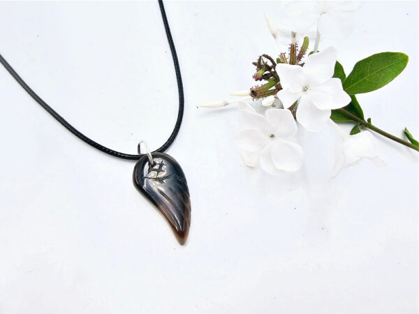 Angel Wing Necklace Agate