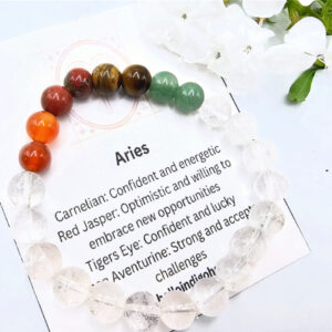 Aries Zodiac Gem Bracelet, aries, jewellery