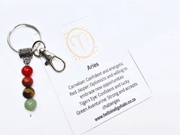 Aries Gemstone Key Ring