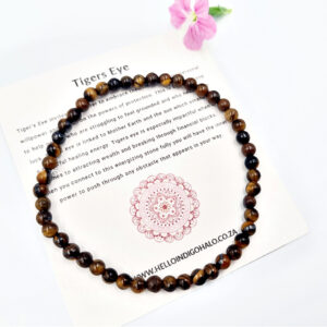 Tigers Eye Round Beaded Bangle, gemstone bangle, tigers eye jewellery