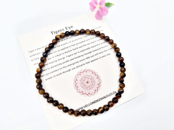 Tigers Eye Round Beaded Bangle, gemstone bangle, tigers eye jewellery