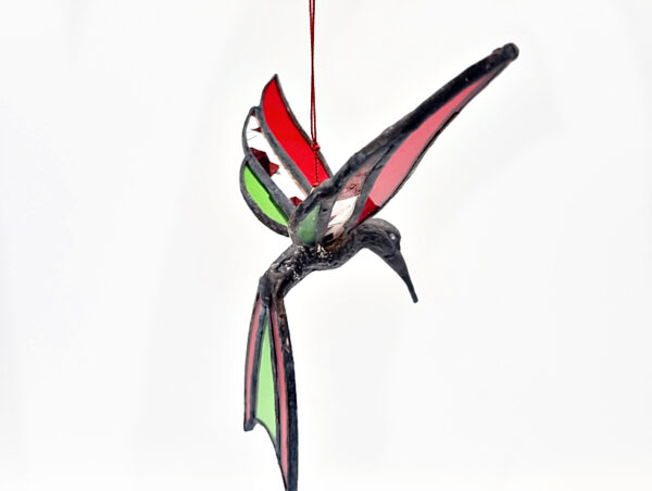 Stained Glass Red Humming Bird (16cm) - Image 2