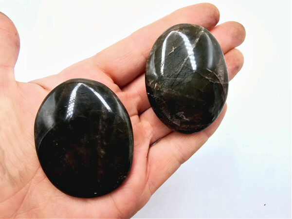 Black Moonstone Palm Stones (4-5cm)