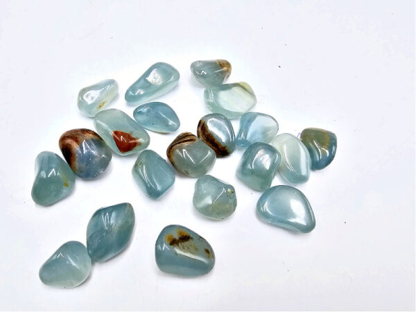 Caribbean Blue Calcite Tumbled Stones (AA)