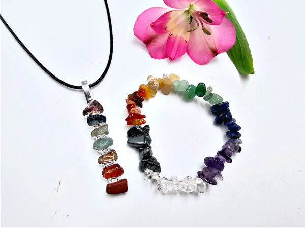 Chakra Tower Necklace & Bangle Jewellery Gift Set - Image 2