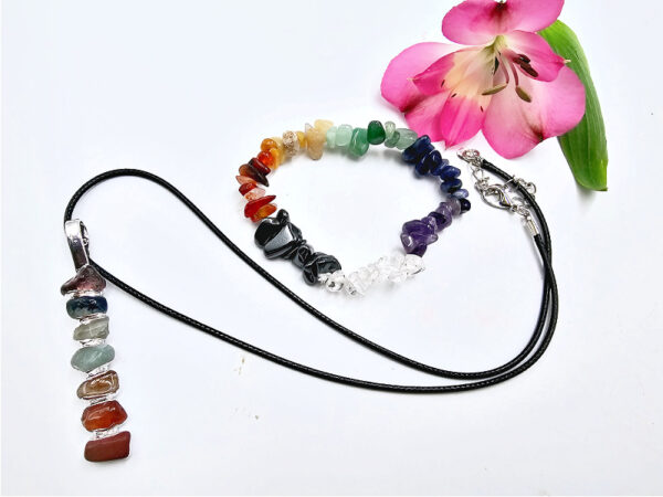 Chakra Tower Necklace & Bangle Jewellery Gift Set - Image 3