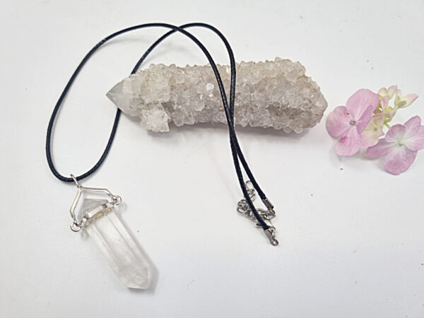 Clear Quartz Point Necklace Swivel - Image 2