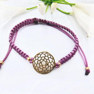 Chakra Macrame Bracelet, jewellery, purple bangle