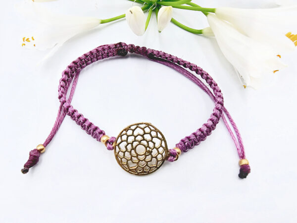 Chakra Macrame Bracelet, jewellery, purple bangle