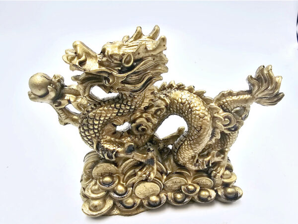 Feng Shui Dragon On Sea Of Coins (10cm)