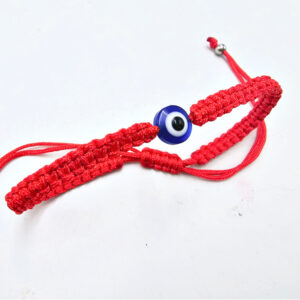 Evil Eye Macrame Bracelets, macrame, red bangle