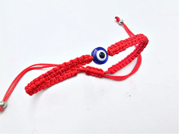 Evil Eye Macrame Bracelets, macrame, red bangle