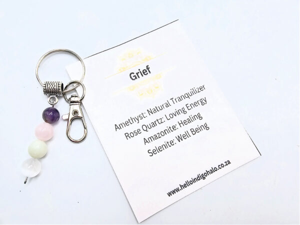 Grief Gemstone Key Ring