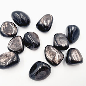 Hypersthene Tumble Stones, crystal, hypersthene, tumbled stone, polished, black gemstone, velvet