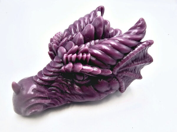 Dragon Head Candle Large Purple