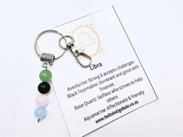 Libra Gemstone Key Ring