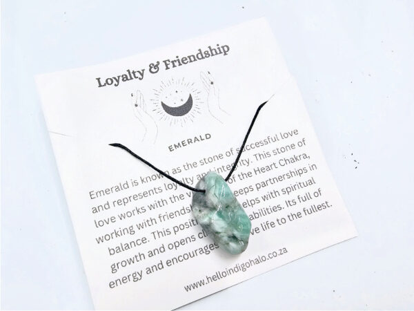 Emerald Tumbled Necklace (Loyalty & Friendship)