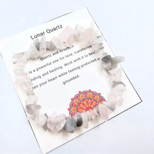 Lunar Quartz Gem Chips Bangle, natural gemstone bracelet, jewellery