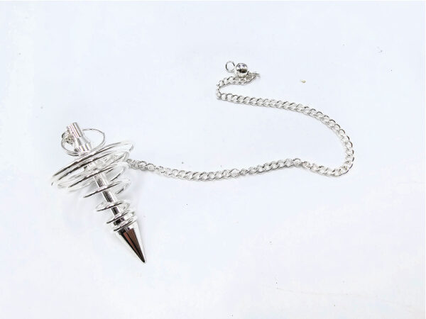 Metal Pendulum Spiral Drop (Silver)