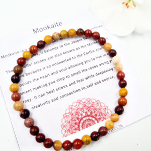 Mookaite Round Beaded Bangle, crystal bracelet, bracelet