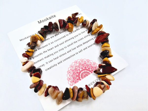 Mookaite Gem Chips Bangle, crystal bangle, jewellery