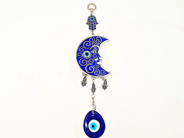 Moon Evil Eye & Hamsa Hand Talisman (28cm)