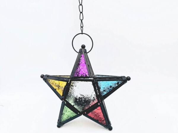 Moroccan Colourful Star Candle Holder - Image 2