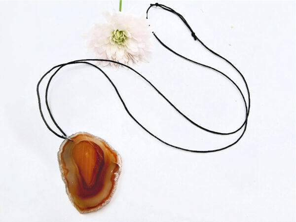 Agate Slice Necklace (Brown) - Image 2