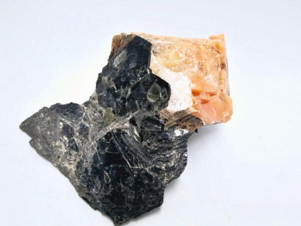 Orange Calcite & Hexagonal Biotite Mica E (498g)