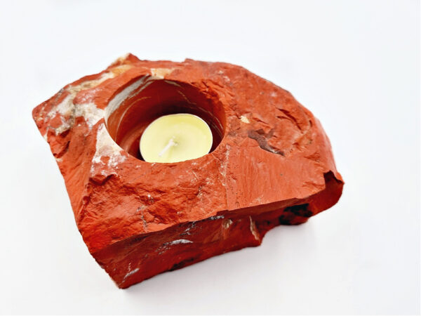 Red Jasper Candle Holder