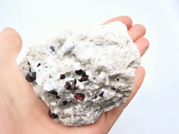 Red Pyrope Garnet in Feldspar & Quartz Matrix C (260g) - Image 2