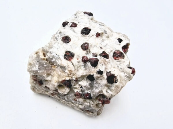 Red Pyrope Garnet in Feldspar & Quartz Matrix D (218g)