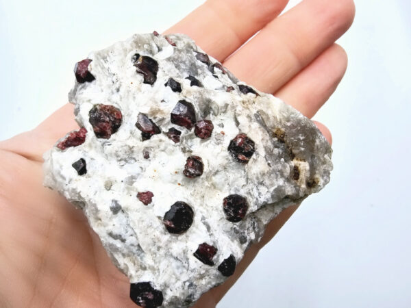 Red Pyrope Garnet in Feldspar & Quartz Matrix D (218g) - Image 2