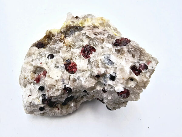 Red Pyrope Garnet in Feldspar & Quartz Matrix F (186g)