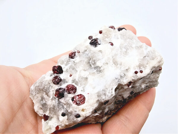 Red Pyrope Garnet in Feldspar & Quartz Matrix G (168g) - Image 2