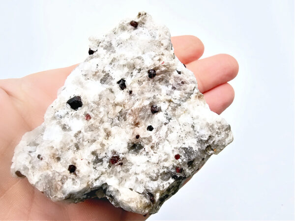 Red Pyrope Garnet in Feldspar & Quartz Matrix I (210g) - Image 2