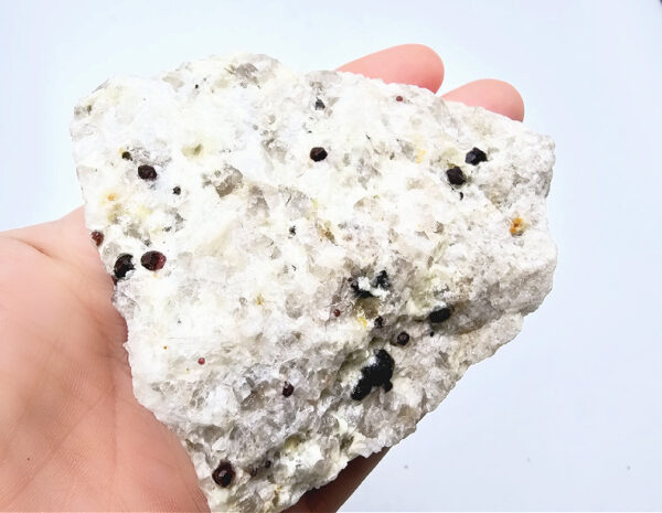 Red Pyrope Garnet in Feldspar & Quartz Matrix J (196g) - Image 2