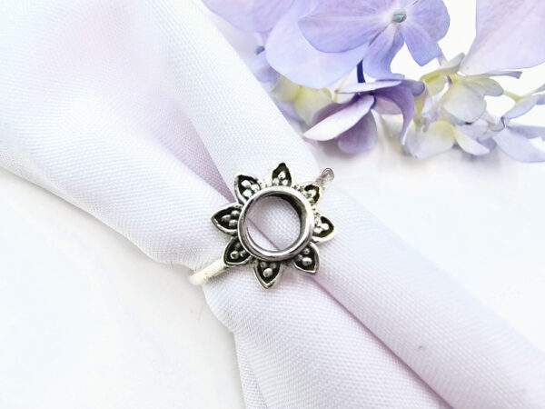 Flower Ring (925 Silver) - Image 2