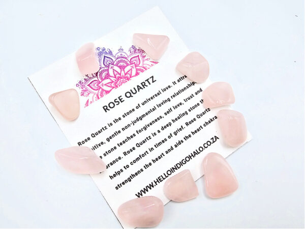 Rose Quartz Tumble Stone Mini's 10s