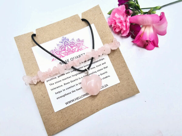 *Rose Quartz Jewellery Gift Set (Love)