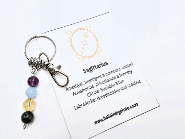 Sagittarius Gemstone Key Ring