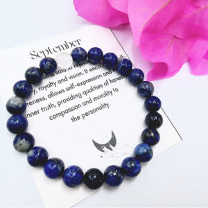 September Birthstone bangle, Lapis lazuli, birthstones