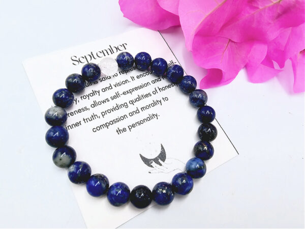 September Birthstone bangle, Lapis lazuli, birthstones