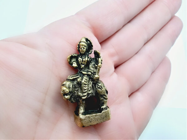 Small Brass Ornament - Durga (3cm) - Image 2