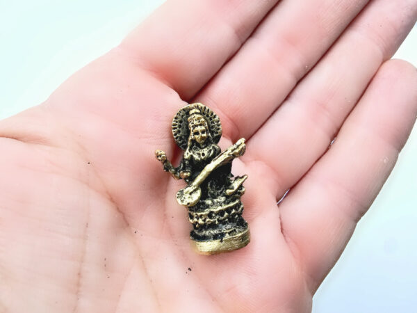 Small Brass Ornament - Sarawati (3cm) - Image 2