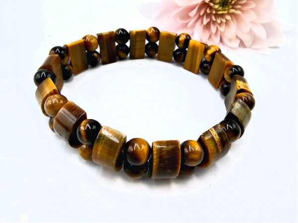 tigers eye mixed bead bangle, gem jewellery, crystal bracelet