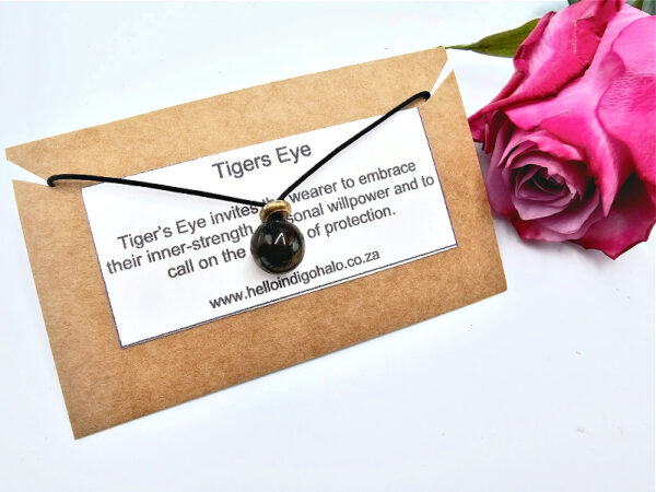 Tigers Eye Choker  Sphere Necklace (10mm)