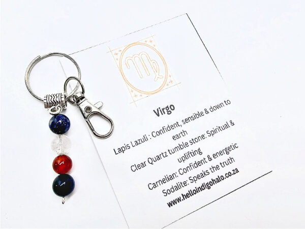 Virgo Gemstone Key Ring