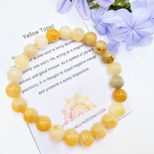 Yellow Topaz Round Beaded Bangle, yellow topaz, yellow crystal bangle